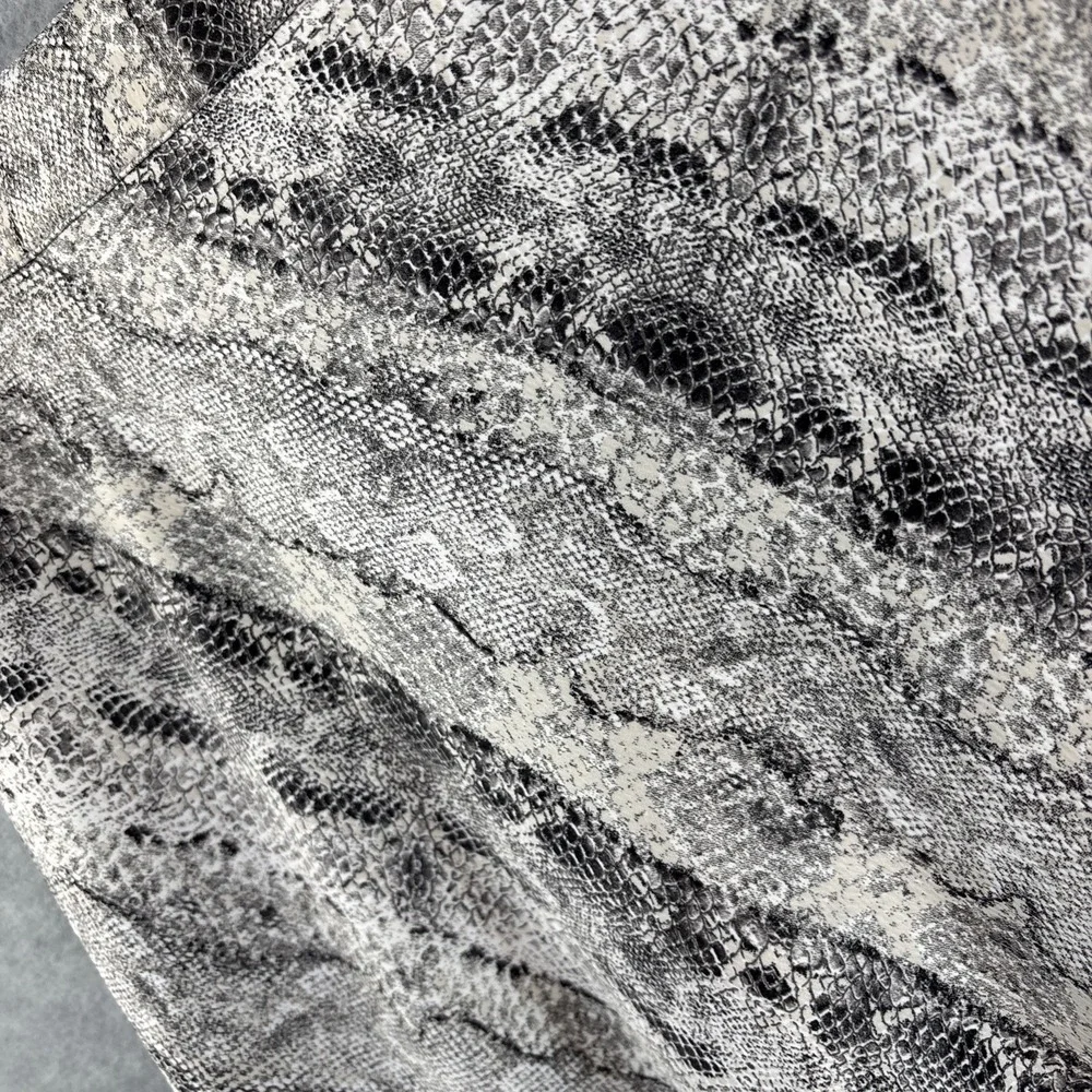 Y2K Vintage The Limited Maxi‎ Skirt 14 Snake Print Black White Wrap Silky Witchy